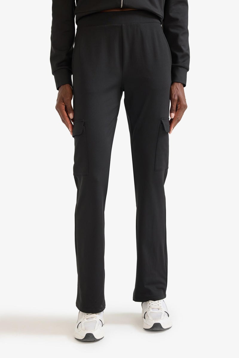 DeFacto Black Woman DeFactoFit Straight Fit Cargo Pants Casual - Image 5